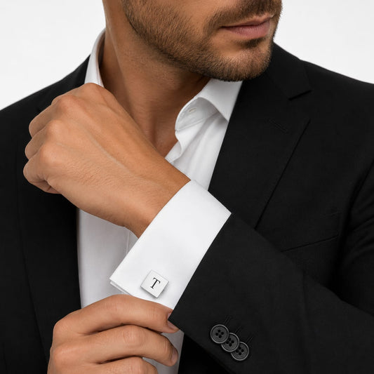 Mancuernillas Personalizadas con Inicial en Plata Ley 925