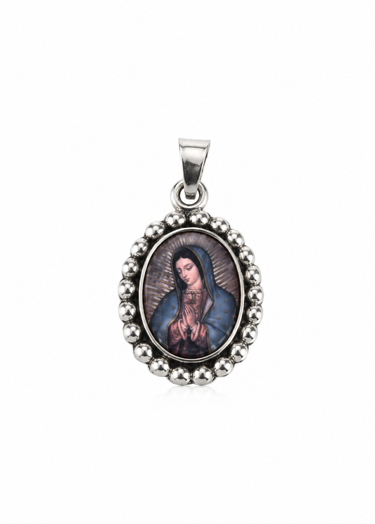 Medalla Virgen de Guadalupe en Plata Ley 925