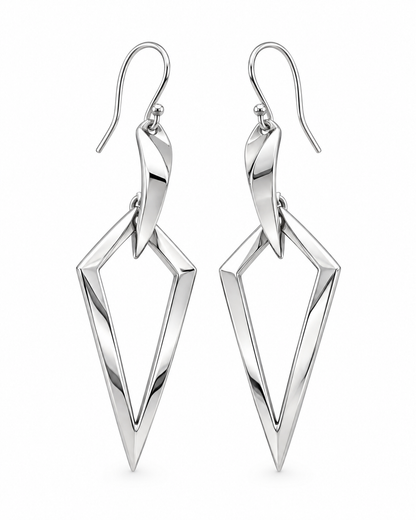 Aretes Geométricos Colgantes – Elegancia Moderna y Movimiento