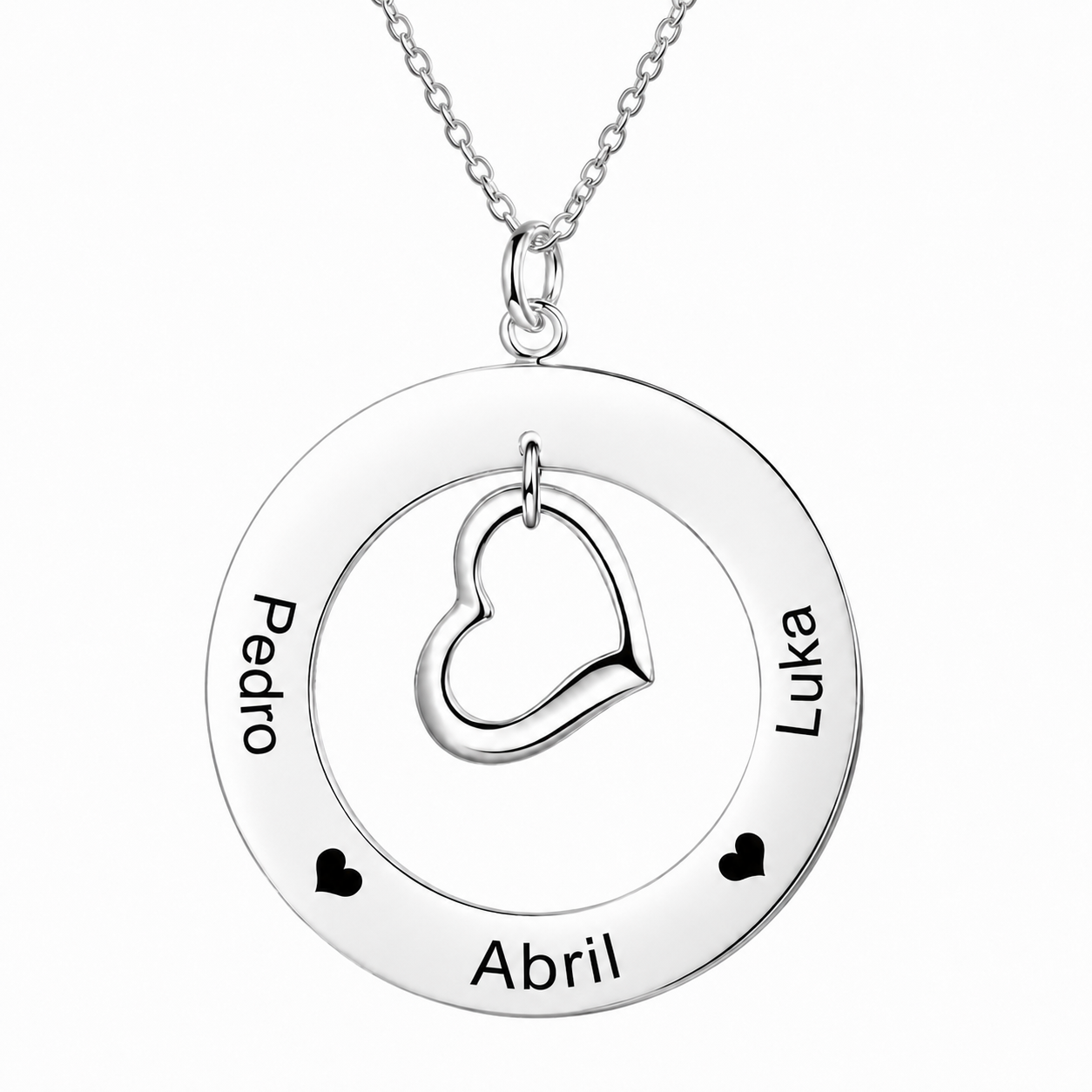 Dije Aro Personalizado con Corazón