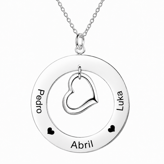 Dije Aro Personalizado con Corazón
