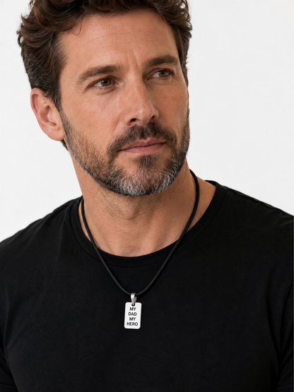 🦸 Dije Personalizable “MY DAD MY HERO, ” – Un Regalo con Significado