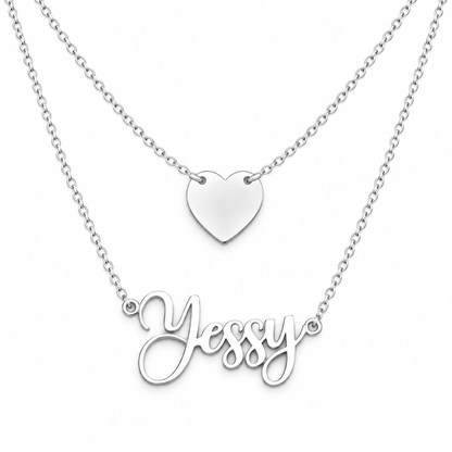 💖 Collar Personalizado con Nombre y Corazón – Un Amor que Llevarás Siempre