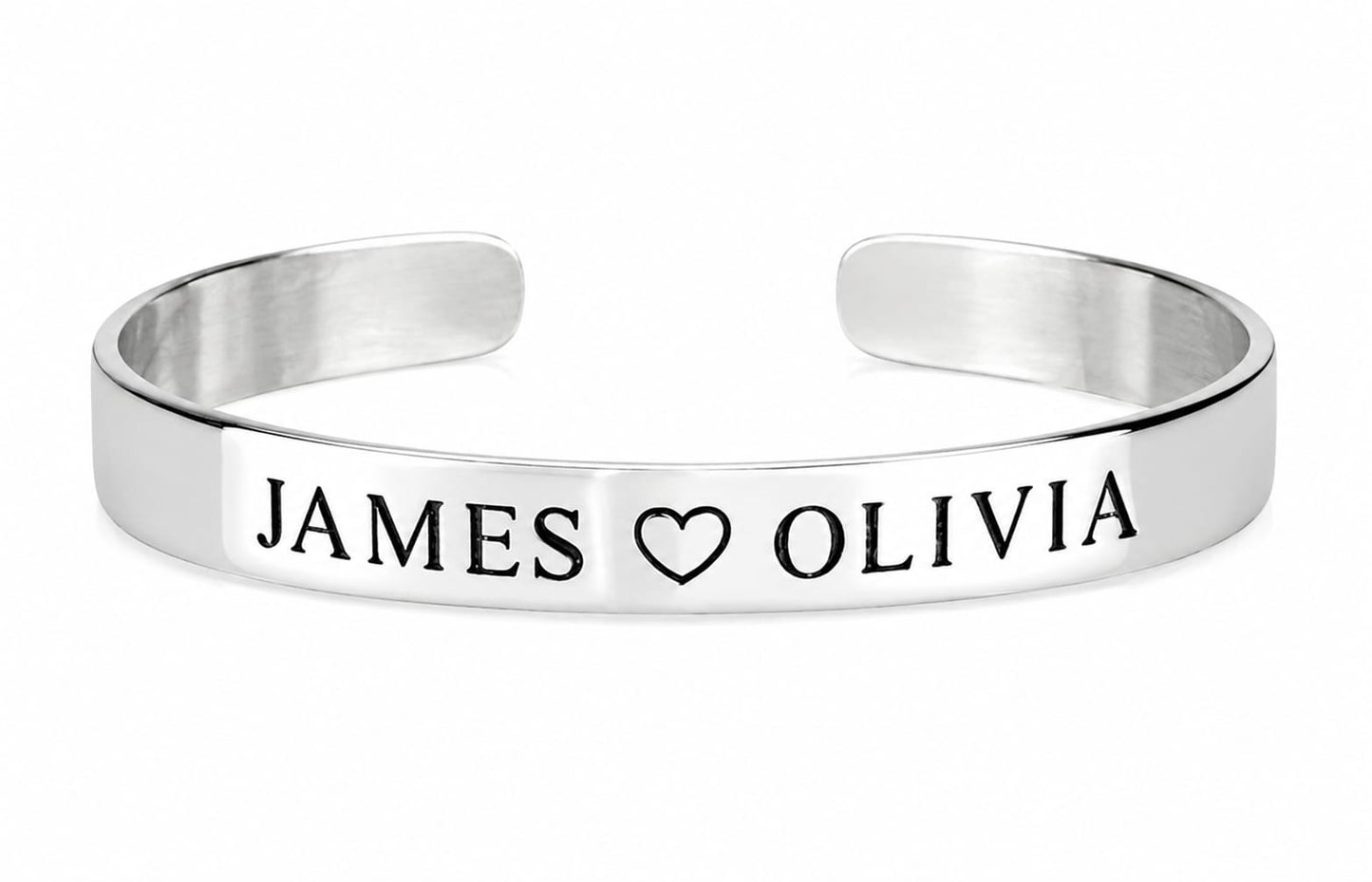 Brazalete Personalizado con Nombres en Plata Ley 925 Vog-H1