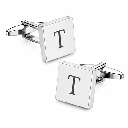Mancuernillas Personalizadas con Inicial en Plata Ley 925