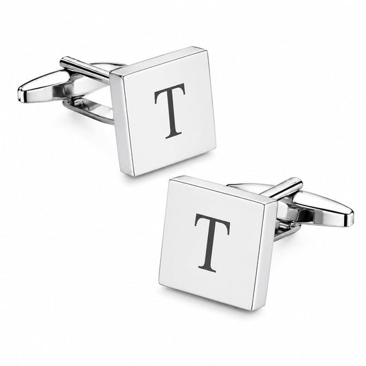 Mancuernillas Personalizadas con Inicial en Plata Ley 925