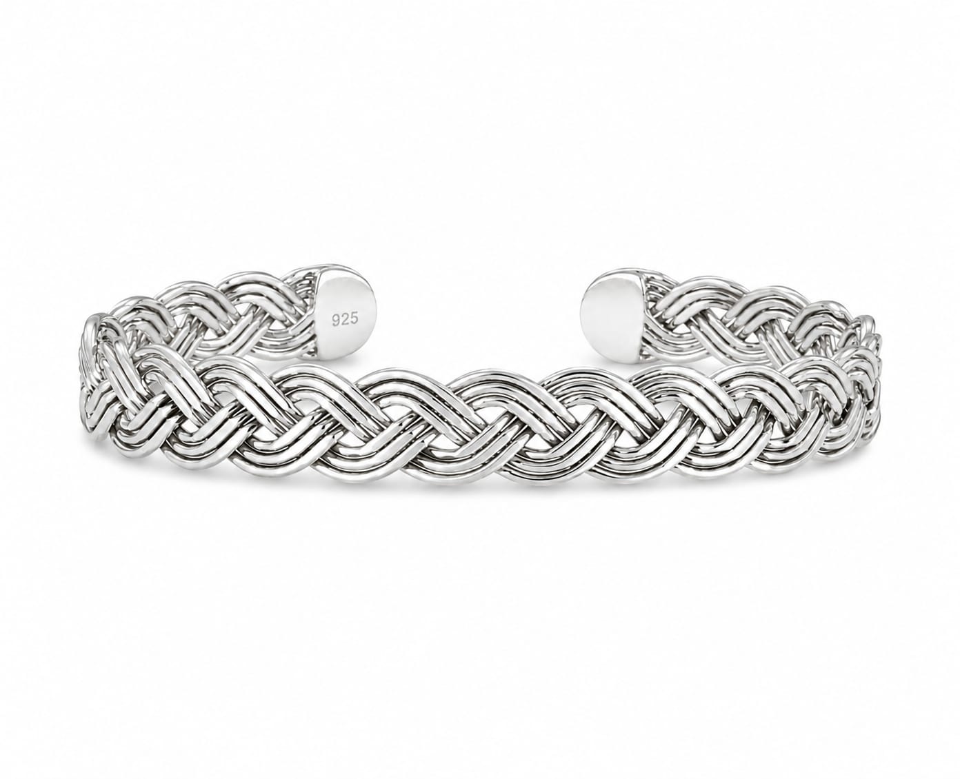 Brazalete Trenzado en Plata Ley 925
