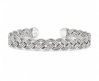 Brazalete Trenzado en Plata Ley 925