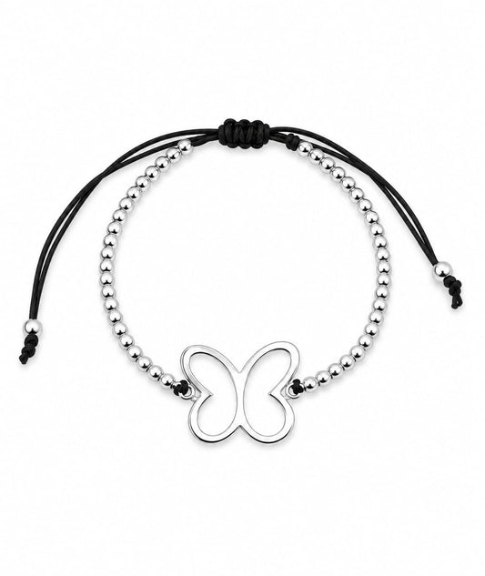 Pulsera Mariposa Ajustable con Bolitas
