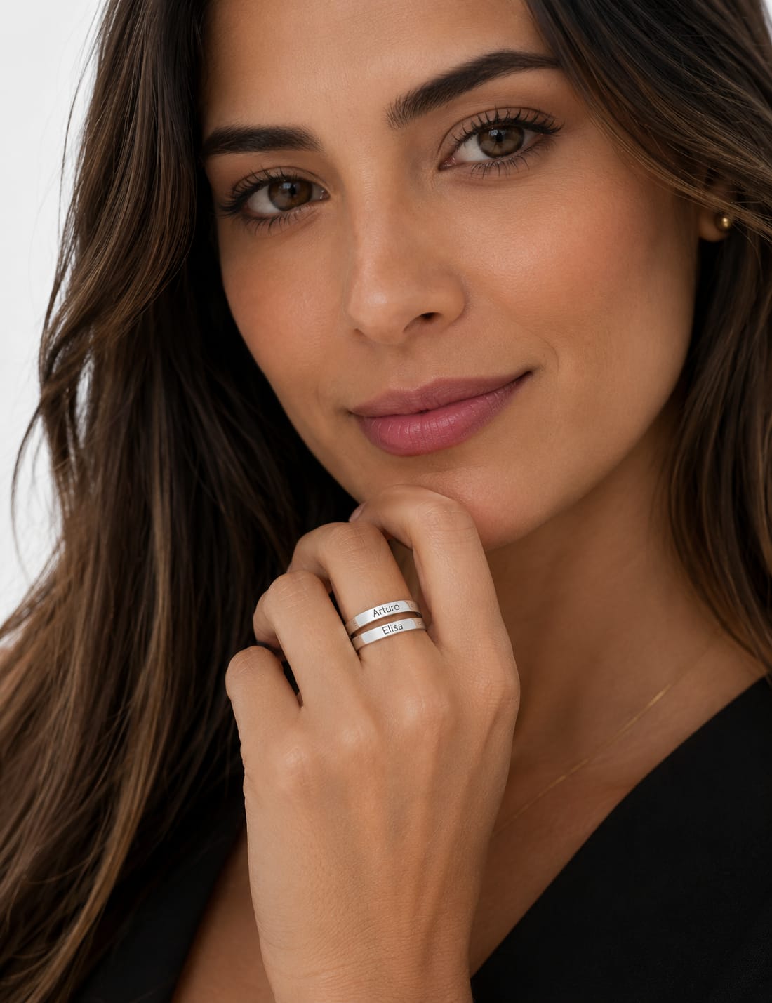 ✨ Anillo Doble Personalizado con Nombres
