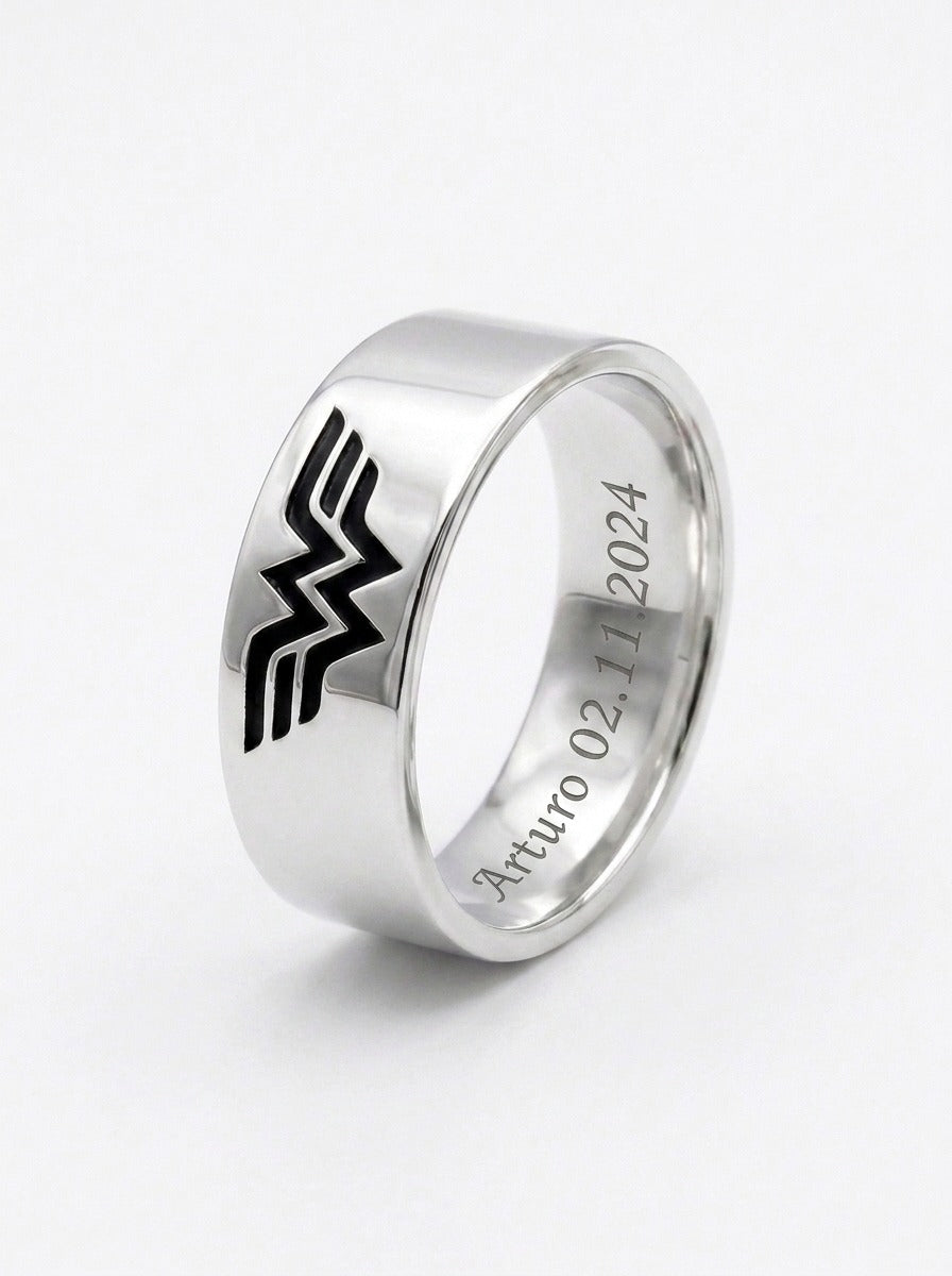 Set de Anillos para Pareja Personalizados – Amor de Superhéroes