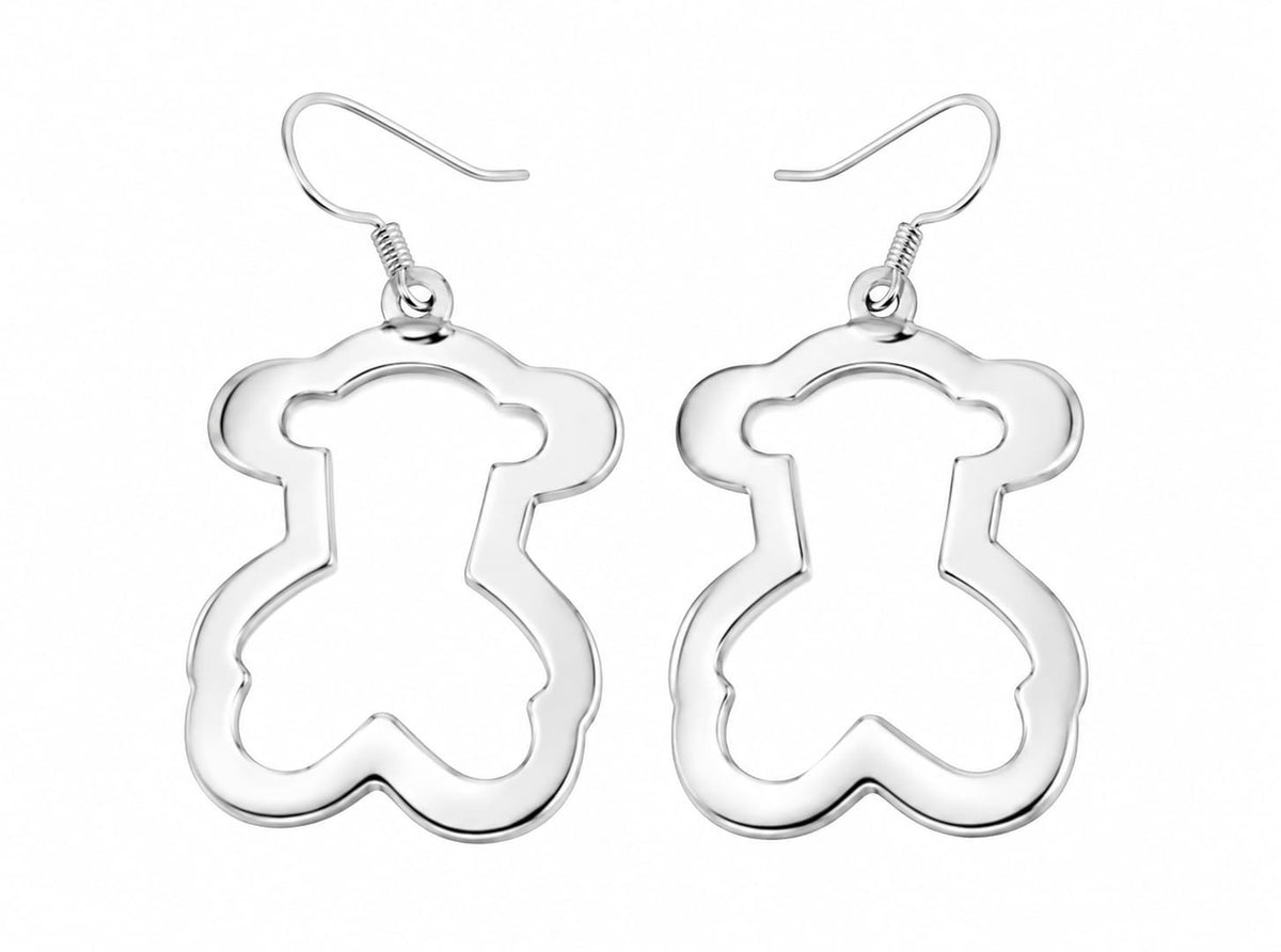 🧸 Aretes Silueta de Oso – Dulzura, Elegancia y Estilo
