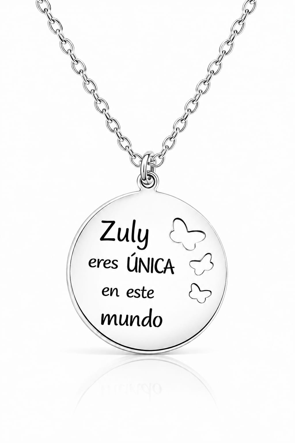 🦋 Dije Personalizado “Eres Única en Este Mundo” con Nombre y Mariposas