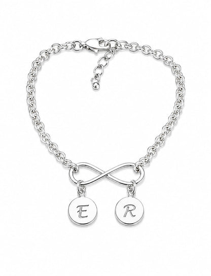 ♾️ Pulsera Personalizada Infinito con Iniciales – Un Vínculo que Siempre Permanece