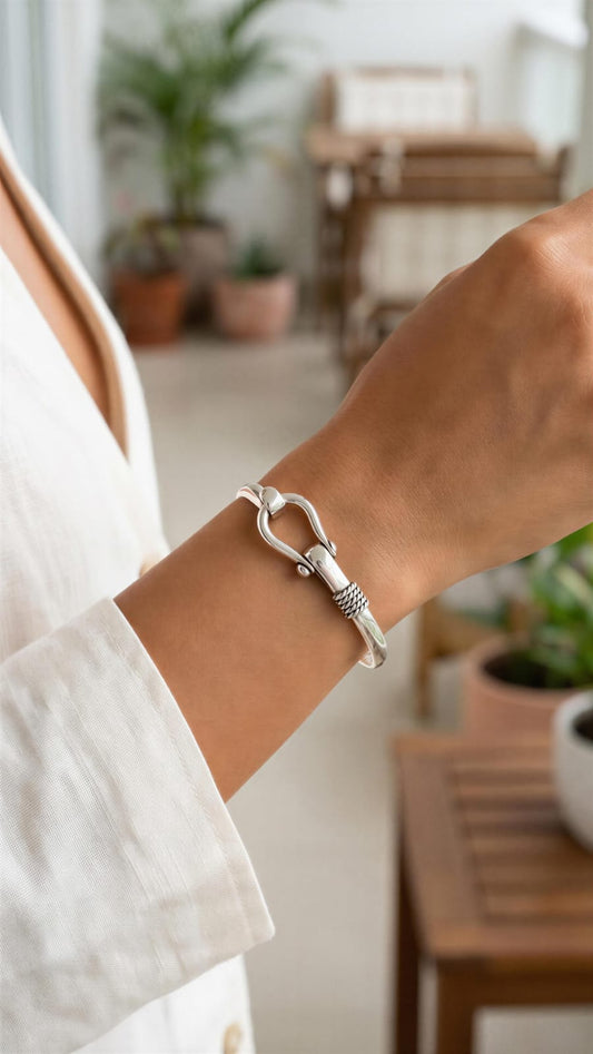 Brazalete Elegance con Broche Marinero en Plata Ley 925