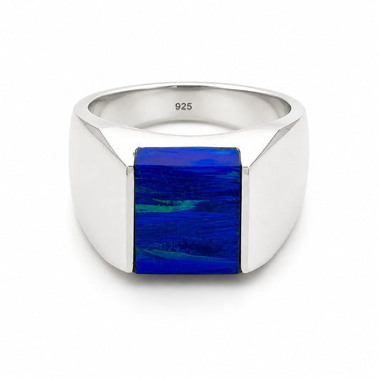 Anillo Ópalo Azul Natural
