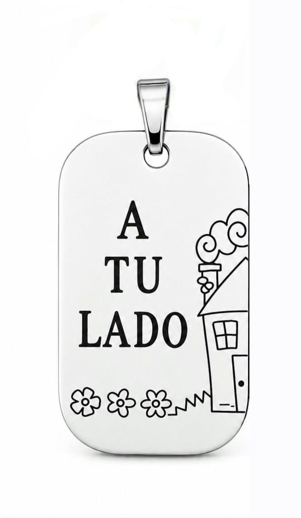 Dije para Pareja "A Tu Lado, La Vida es Mejor" en Plata Ley 925