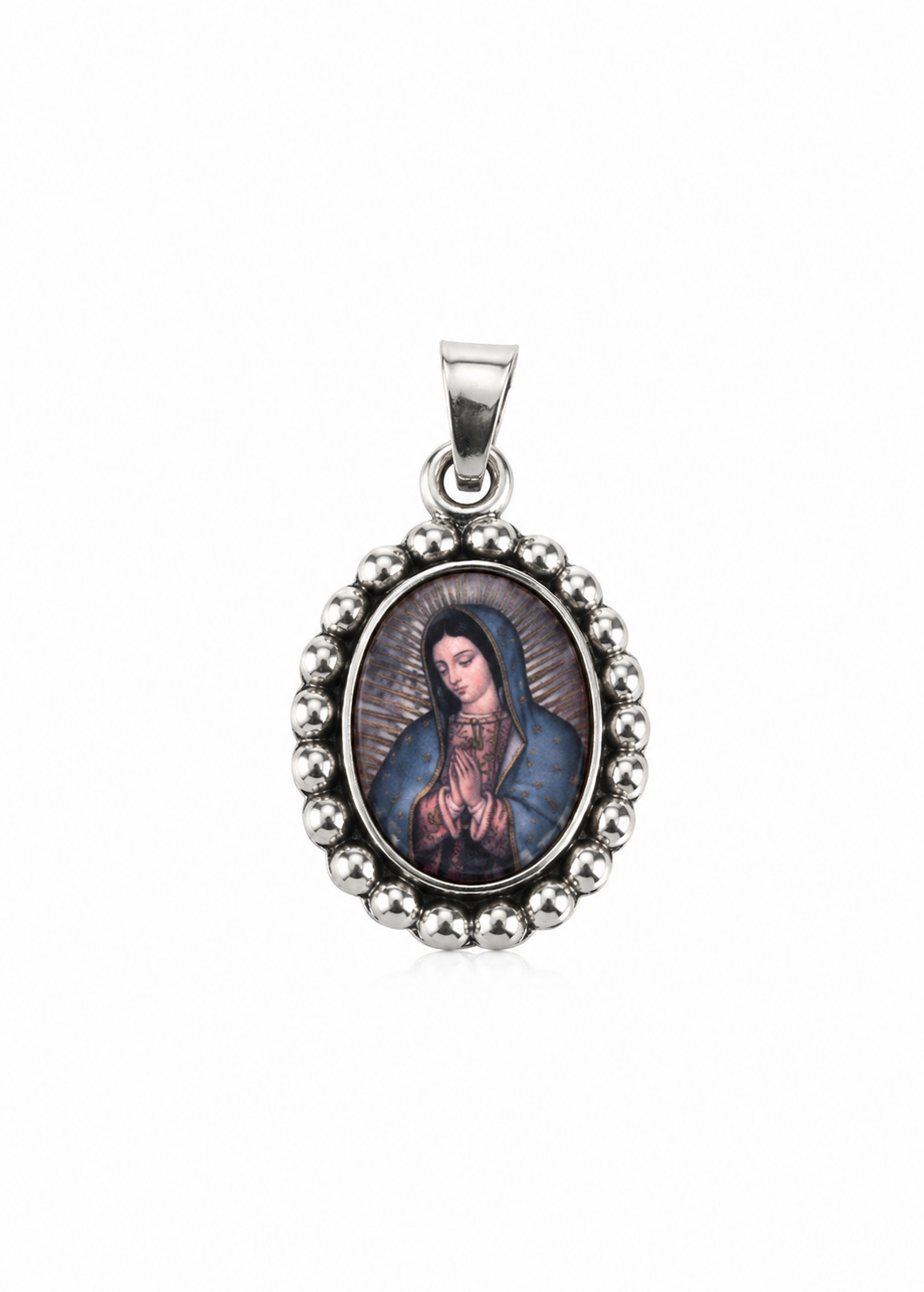 Medalla Virgen de Guadalupe en Plata Ley 925
